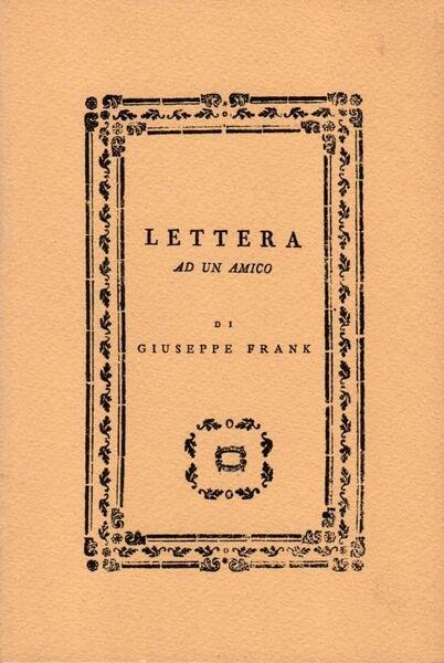 Lettera ad un amico