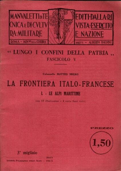 La frontiera italo-francese. Le Alpi Marittime