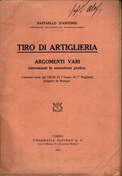 Tiro di artiglieria