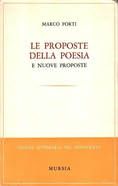 Le proposte della poesia