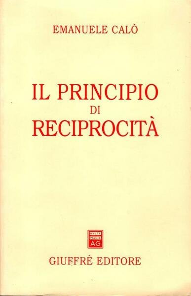 Il principio di reciprocit‡