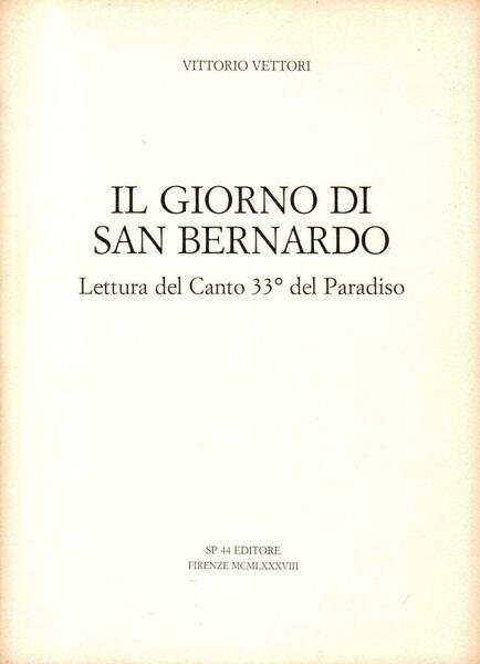 Il giorno di San Bernardo (dedica)