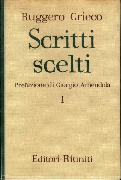 Scritti scelti I