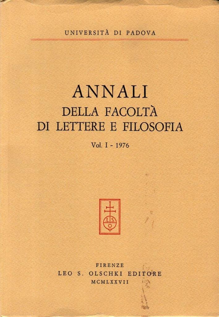Annali della facolt‡ di lettere e filosofia