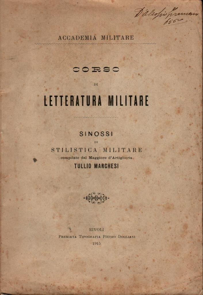 Corso di letteratura militare