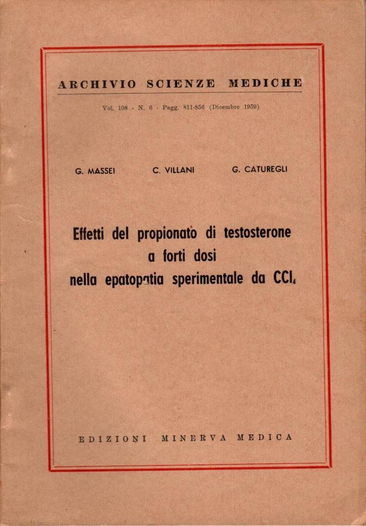 Effetti del propionato di testosterone a forte dosi nella epatopatia …