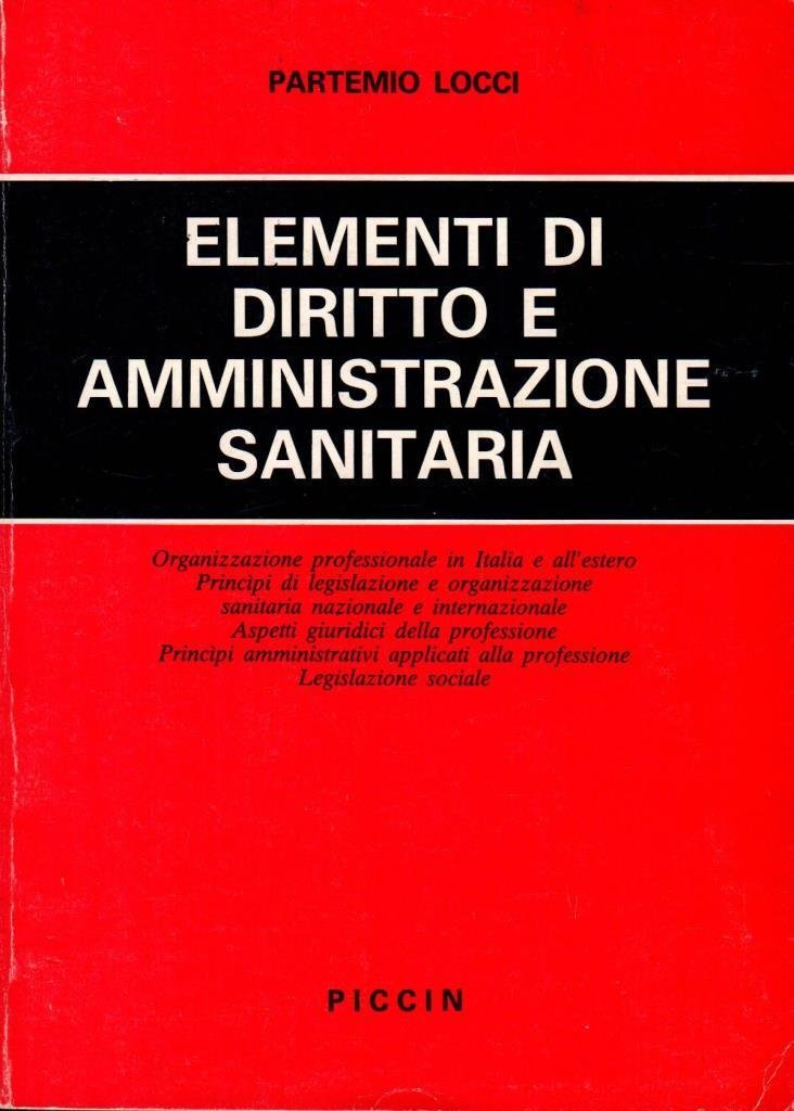 Elementi di diritto e amministrazione sanitaria