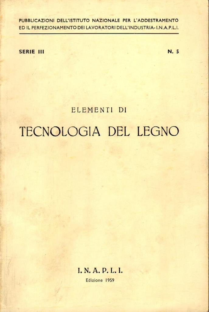 Elementi di tecnologia del legno