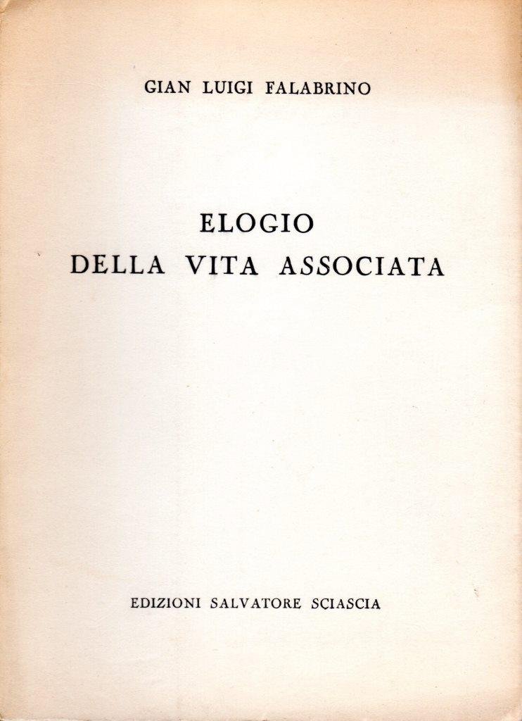 Elogio della vita associata (dedica dell'autore a Minnie Alzona)