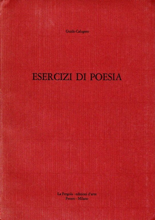 Esercizi di poesia (dedica dell'autore)