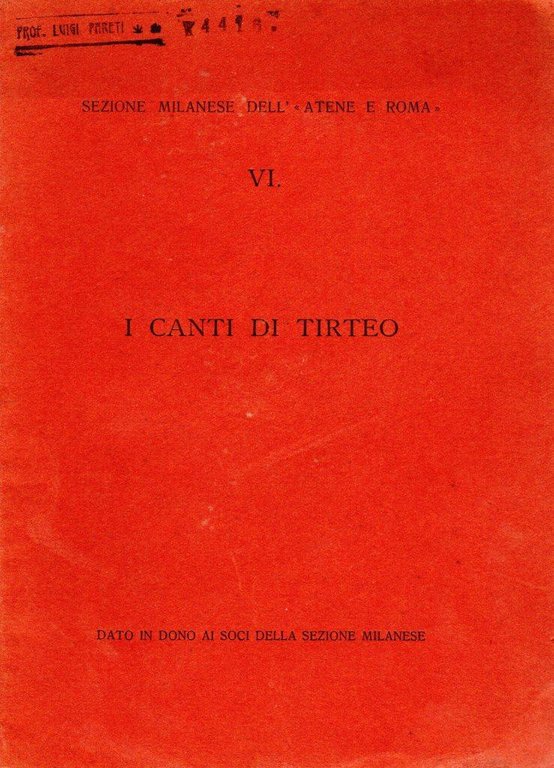 I canti di Tirteo