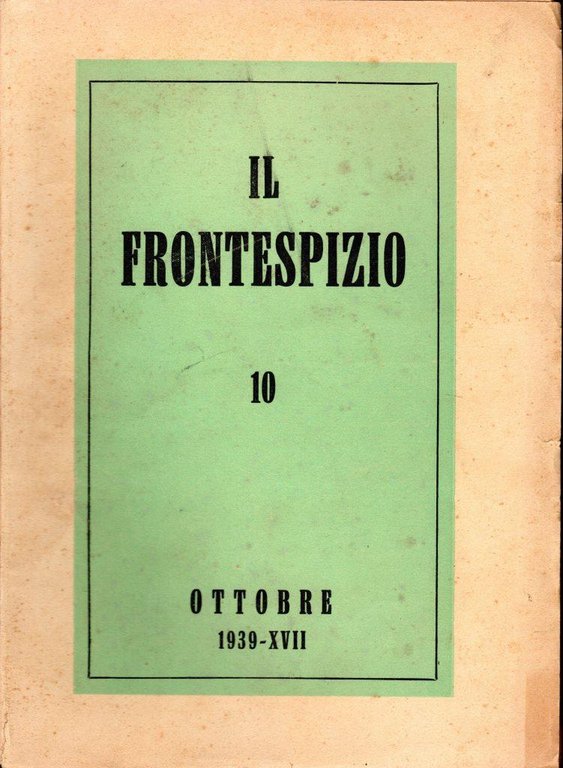 Il Frontespizio n. 10