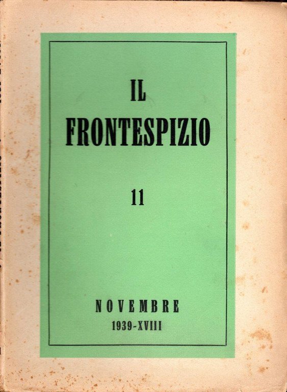 Il Frontespizio n. 11