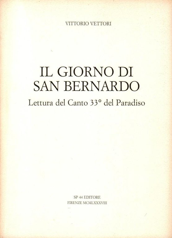 Il giorno di San Bernardo (dedica)