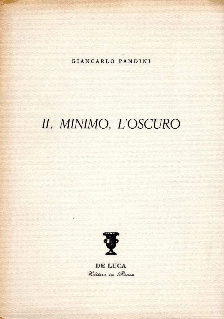 Il minimo, l'oscuro (dedica dell'autore a Minnie Alzona)