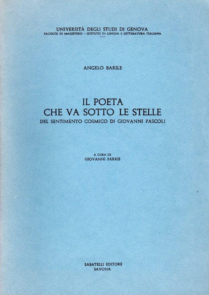 Il poeta che va sotto le stelle del sentimento cosmico …