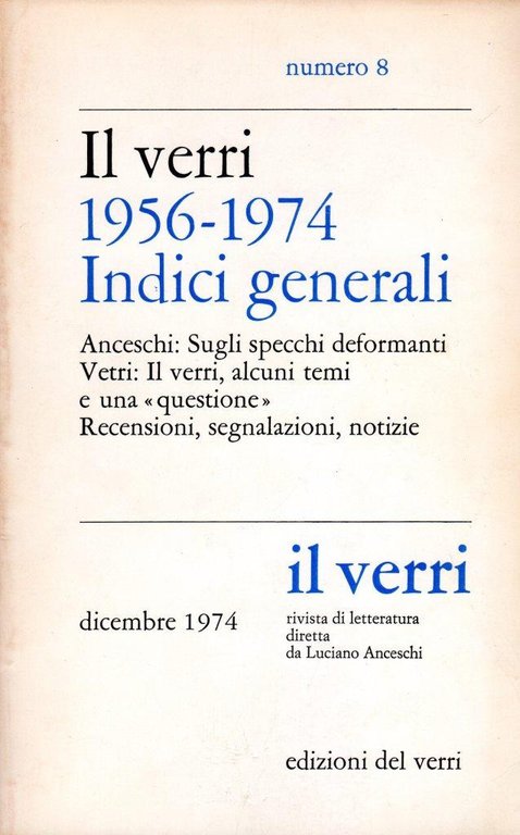 Il Verri n. 8. Quinta serie