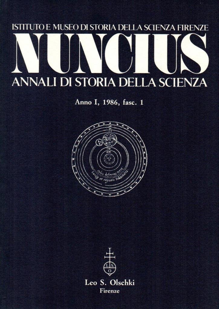 Istituto e museo di storia della scienza Firenze. Nuncius annali …