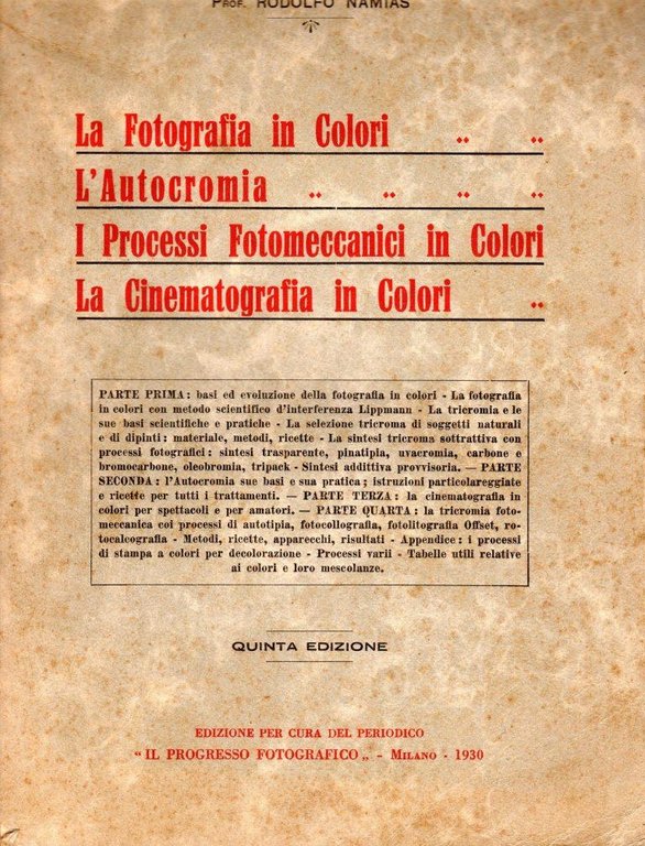 La fotografia in colori - L'autocromia - I processi fotomeccanici … | Immagine Gallery 1