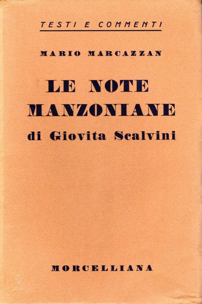 Le note manzoniane di Giovita Scalvini