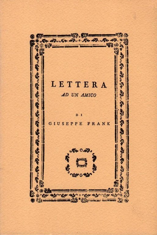 Lettera ad un amico