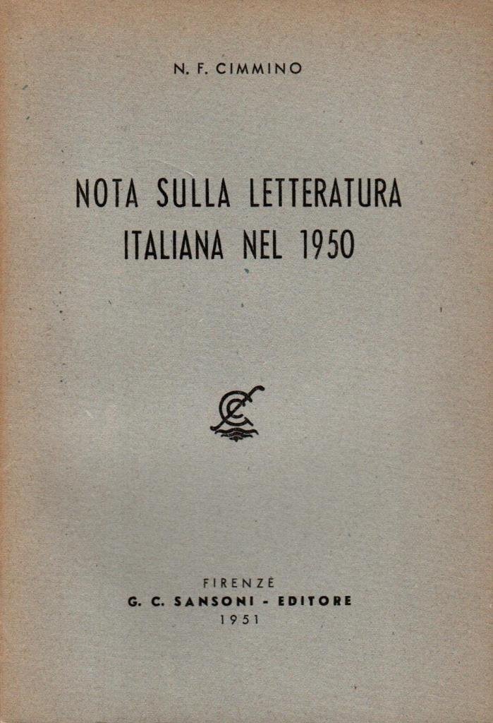 Nota sulla letteratura italiana nel 1950