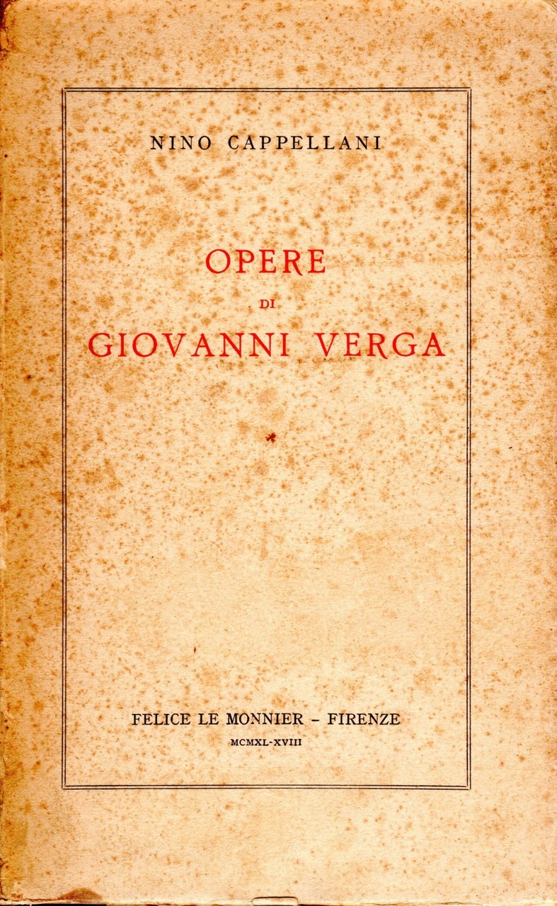 Opere di Giovanni Verga (firma dell'autore)