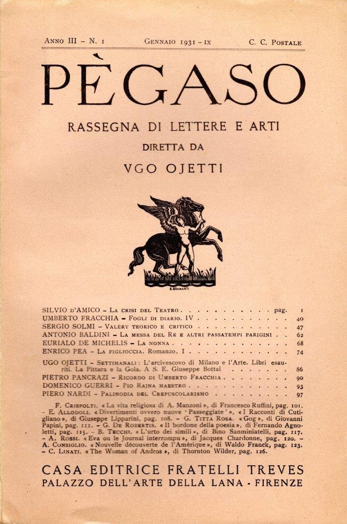 Pegaso anno III n. 1