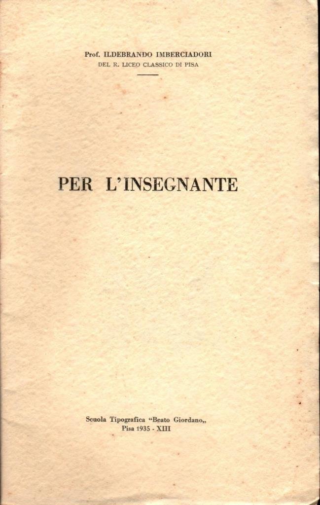 Per l'insegnante