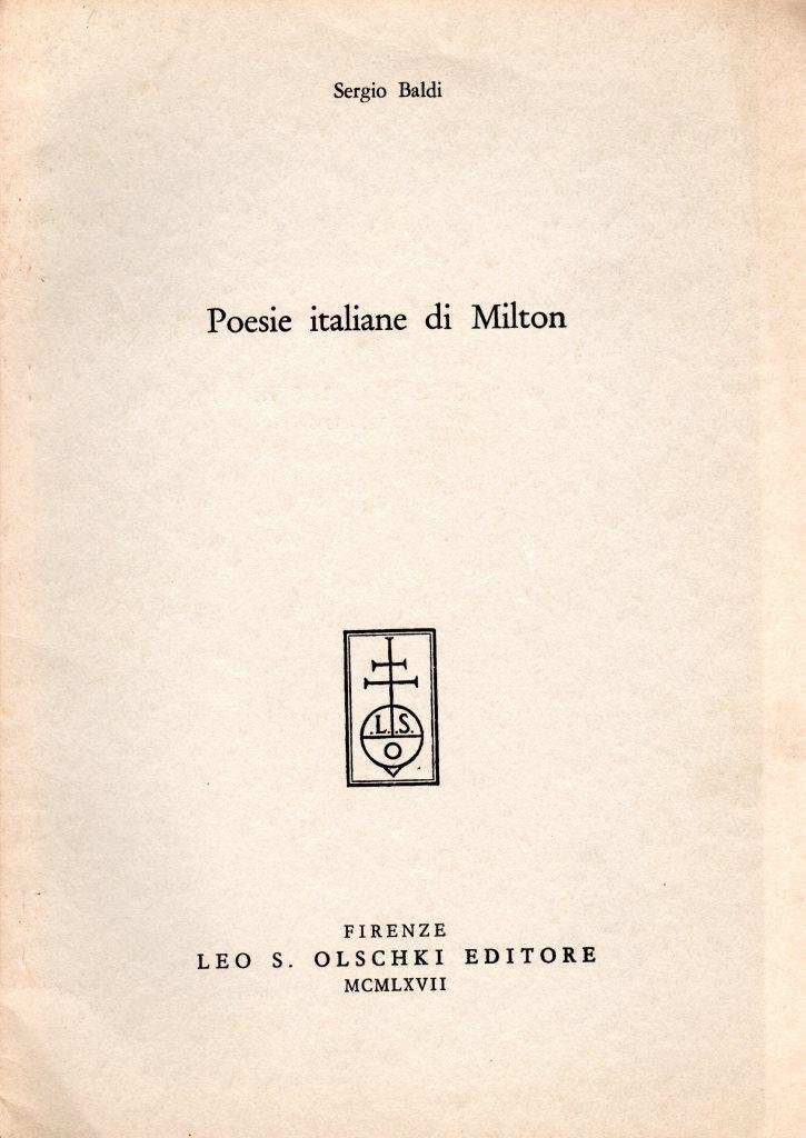 Poesie italiane di Milton (firma dell'autore)