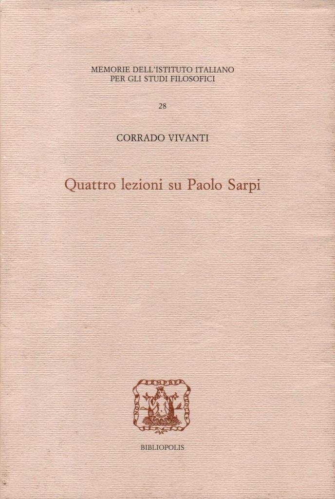 Quattro lezioni su Paolo Sarpi