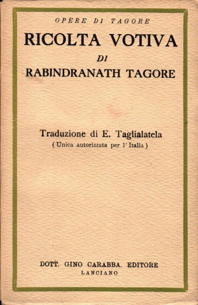 Ricolta votiva di Rabindranath Tagore