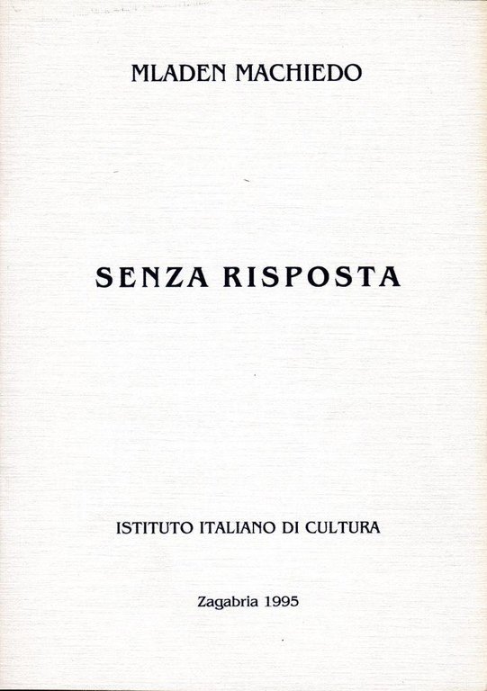 Senza risposta (dedica dell'autore)