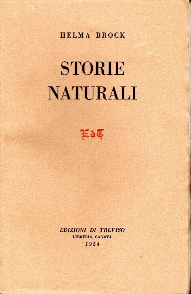 Storie naturali (dedica dell'autore a Enrico Vallecchi)