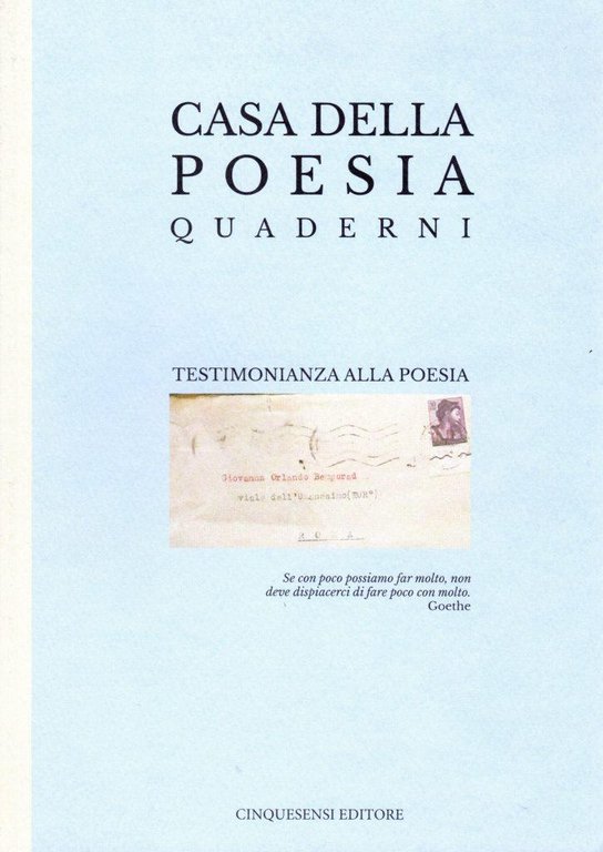 Testimonianza alla poesia