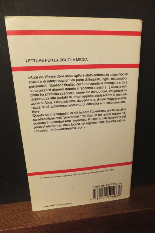 ALICE NEL PAESE DELLE MERAVIGLIE LEWIS CARROLL