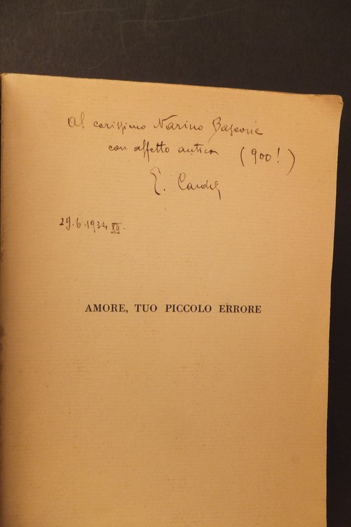 AMORE TUO PICCOLO ERRORE NOVELLE ENRICO CARDILE AUTOGRAFO | Immagine Gallery 3