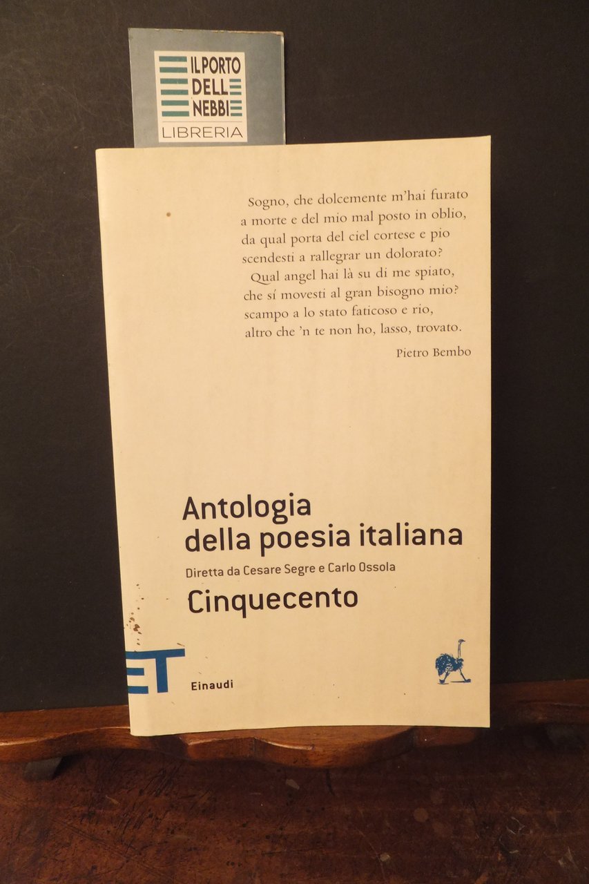 ANTOLOGIA DELLA POESIA ITALIANA CINQUECENTO | Immagine principale