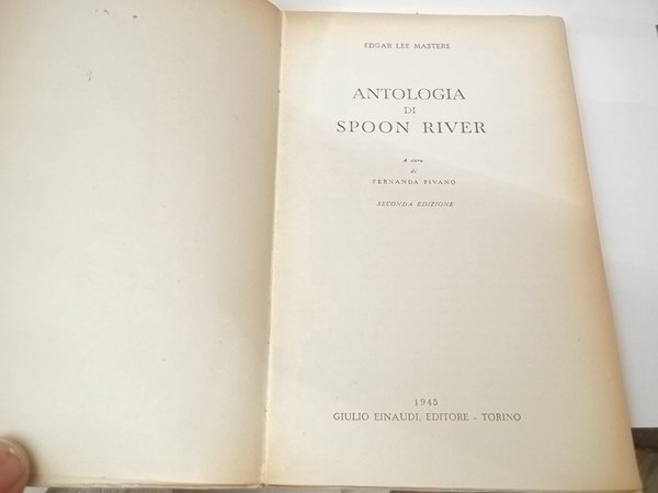 ANTOLOGIA DI SPOON RIVER