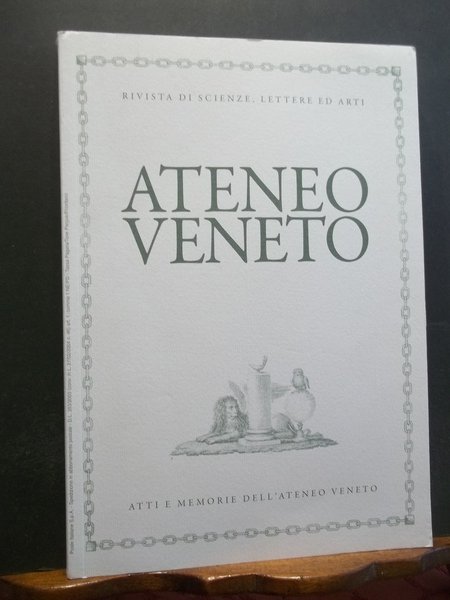 ATENEO VENETO RIVISTA DI SCIENZE LETTERE ED ARTI ATTI E …