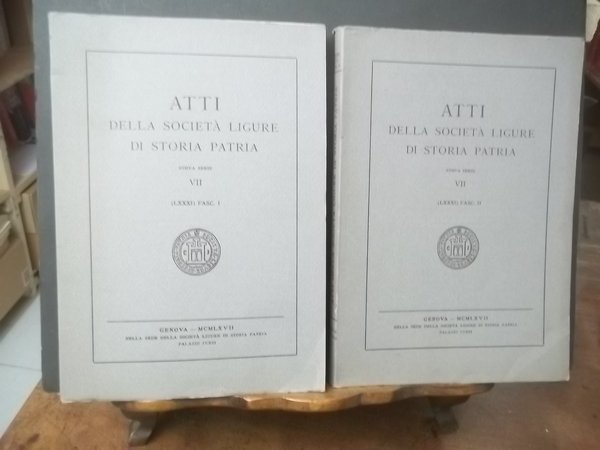 ATTI DELLA SOCIETà LIGURE DI STORIA PATRIA NUOVA SERIE VII …
