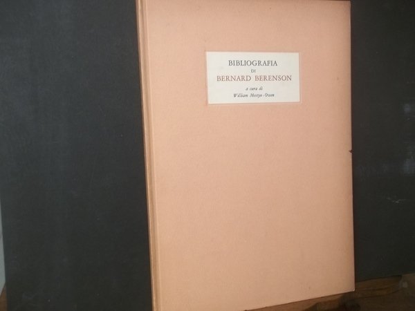 BIBLIOGRAFIA DI BERNARD BERENSON