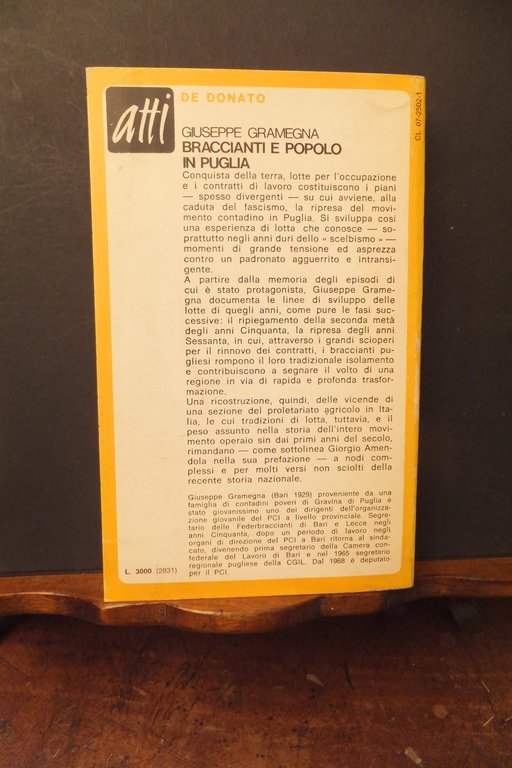 BRACCIANTI E POPOLO IN PUGLIA GIUSEPPE GRAMEGNA