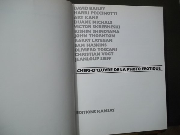 CHEFS-D'OEUVRE DE LA PHOTO EROTIQUE