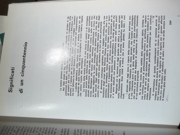 CLUB ALPINO ITALIANO SEZIONE DI GALLARATE NUMERO UNICO DEL CINQUANTENARIO …