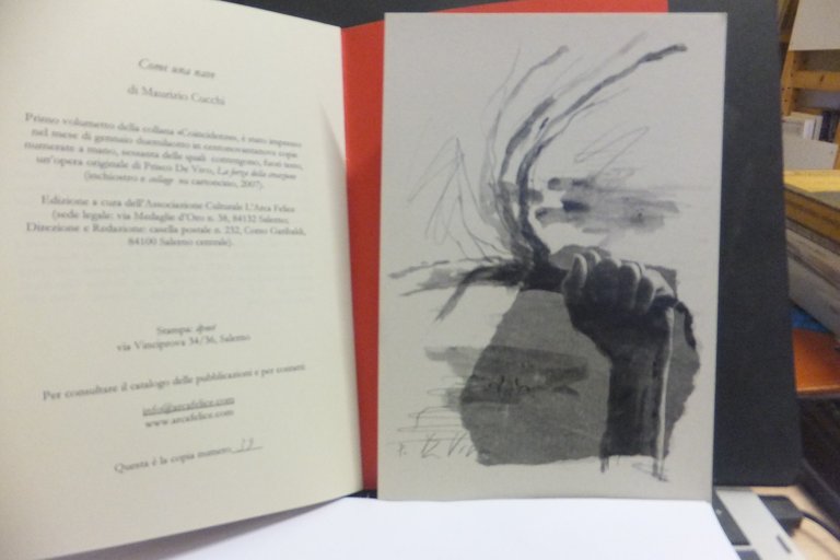 COME UNA NAVE MAURIZIO CUCCHI DISEGNO DI PRISCO DE VIVO