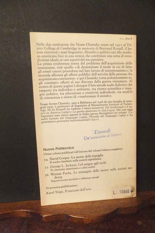 CONOSCENZA E LIBERTÀ LINGUAGGIO E PRASSI POLITICA NOAM CHOMSKY | Immagine Gallery 2