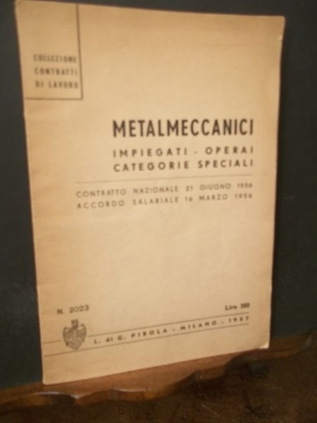 CONTRATTO IMPIEGATI OPERAI CATEGORIE SPECIALI - CONTRATTO NAZIONALE 21 GIUGNO …