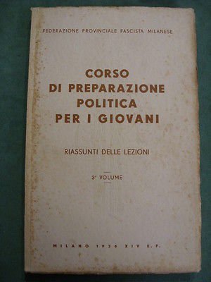 CORSO DI PREPARAZIONE POLITICA PER GIOVANI