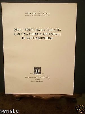 DALLA FORTUNA LETTERARIA E DI UNA GLORIA ORIENTALE DI SANT'AMBROGIO-MILANO-1942 | Immagine principale